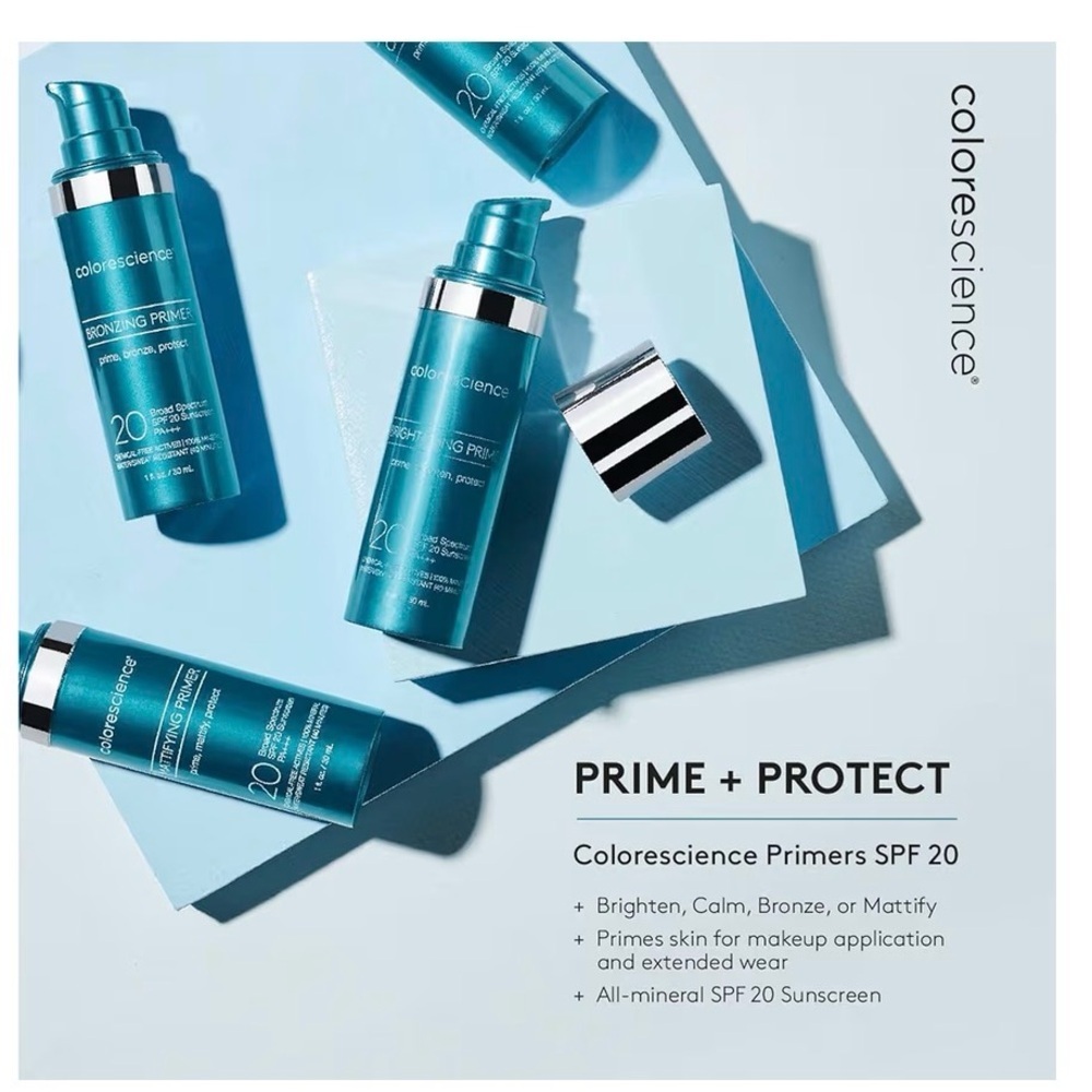 NIB Colorescience Brightening Primer SPF 20 | Mineral Sunscreen | 1 oz | - Picture 4 of 6